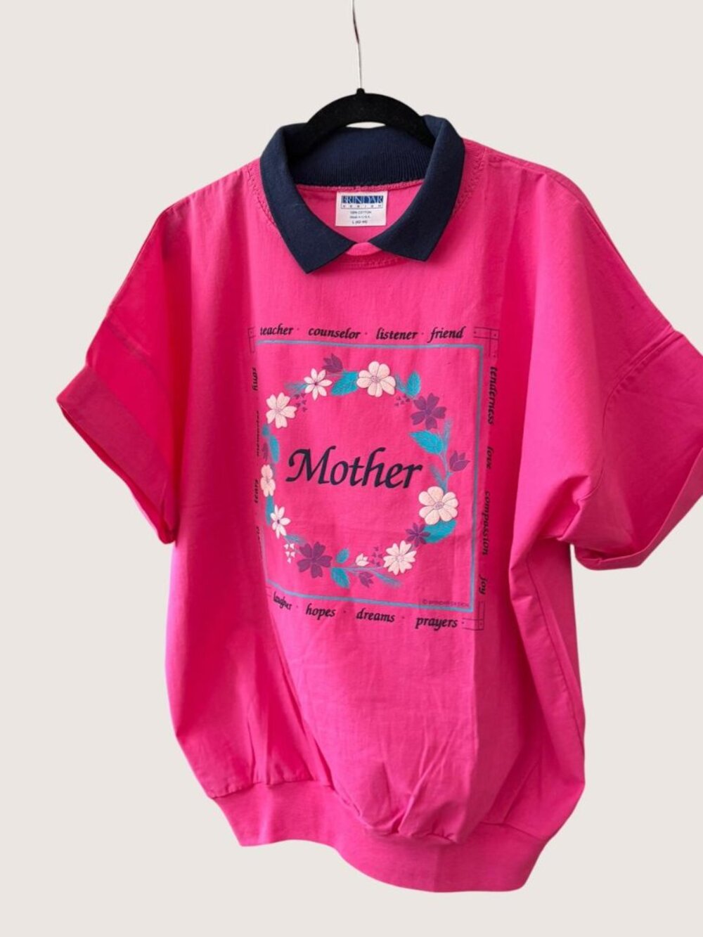 BRINDAR Mom Mother Vintage Shirt Made in USA size XL Pink